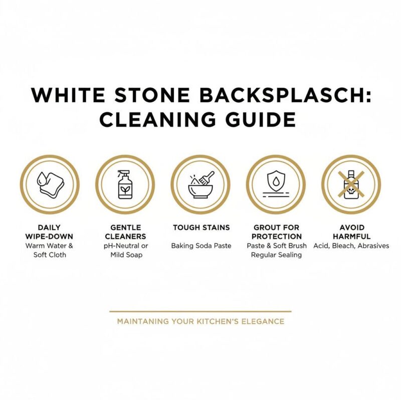 Don’t Get Stoned by Stains: Easy Ways to Clean Your White Kitchen Backsplash 1